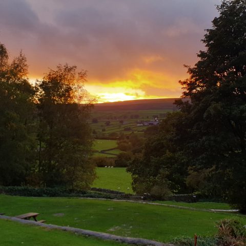 Sunset over Howgill Lodge
