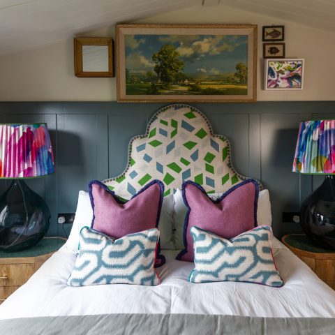 Timber lodge bedroom