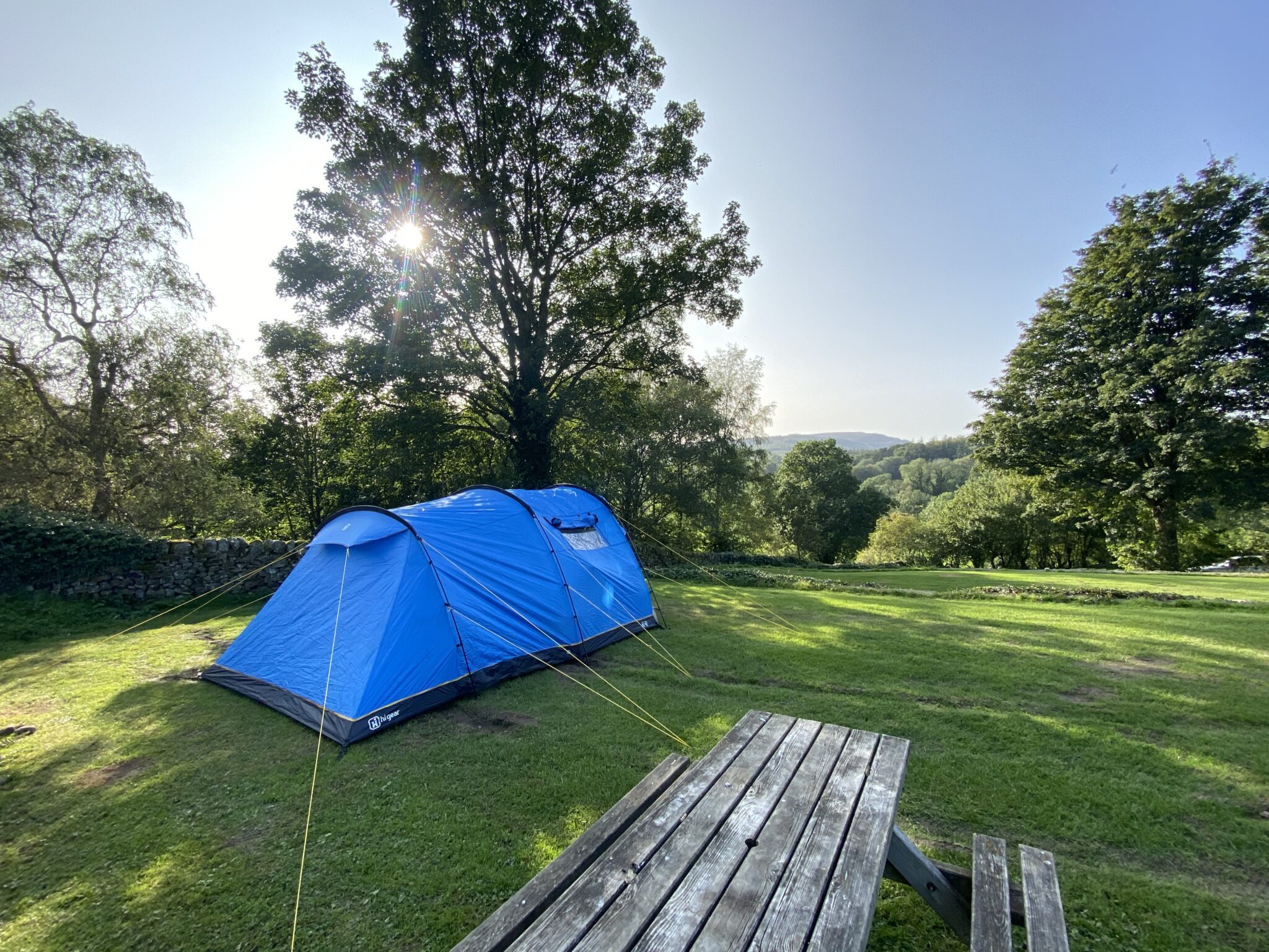 Electric & NonElectric Camping Tent pitches in the Yorkshire Dales at