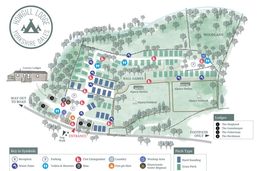 Electric & NonElectric Camping Tent pitches in the Yorkshire Dales at